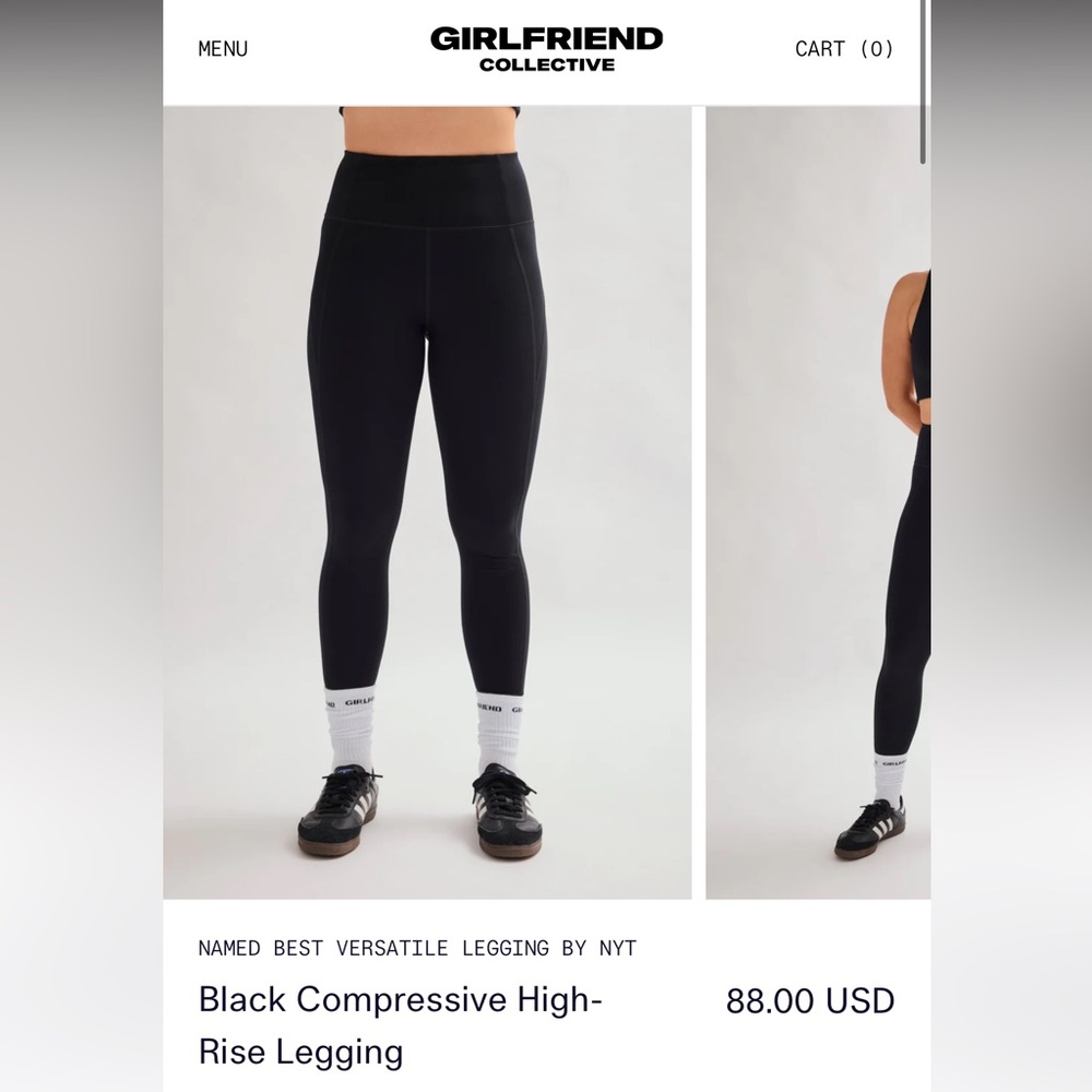 Girlfriend Collective Black Leggings - Picture 4 of 12